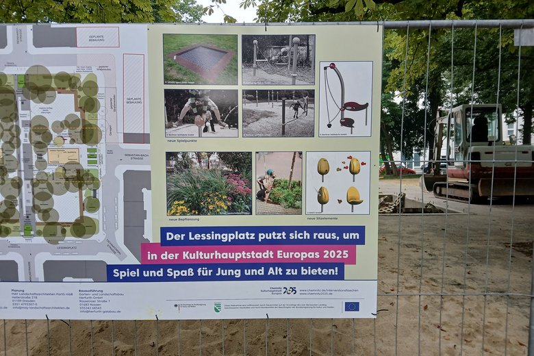 Lessingplatz Bautafel