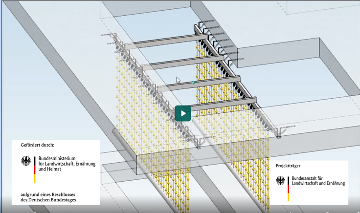 Saatschnurmodell mit Logos